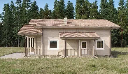 Houten huis project "Borisovski"