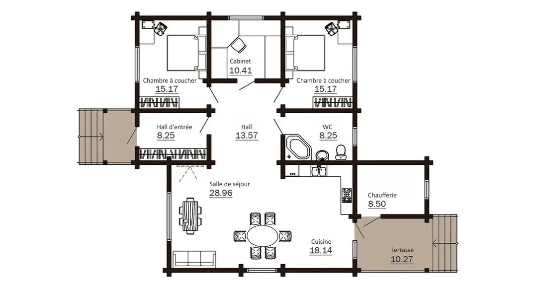 Massief houten huis project "Solaris"